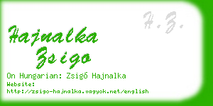 hajnalka zsigo business card