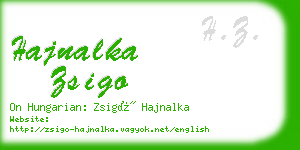 hajnalka zsigo business card